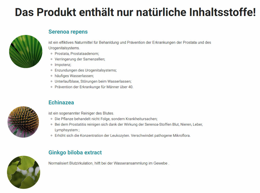 Prostatricum verhindern die Vermehrung und das Wachstum der pathogenen Mikroflora